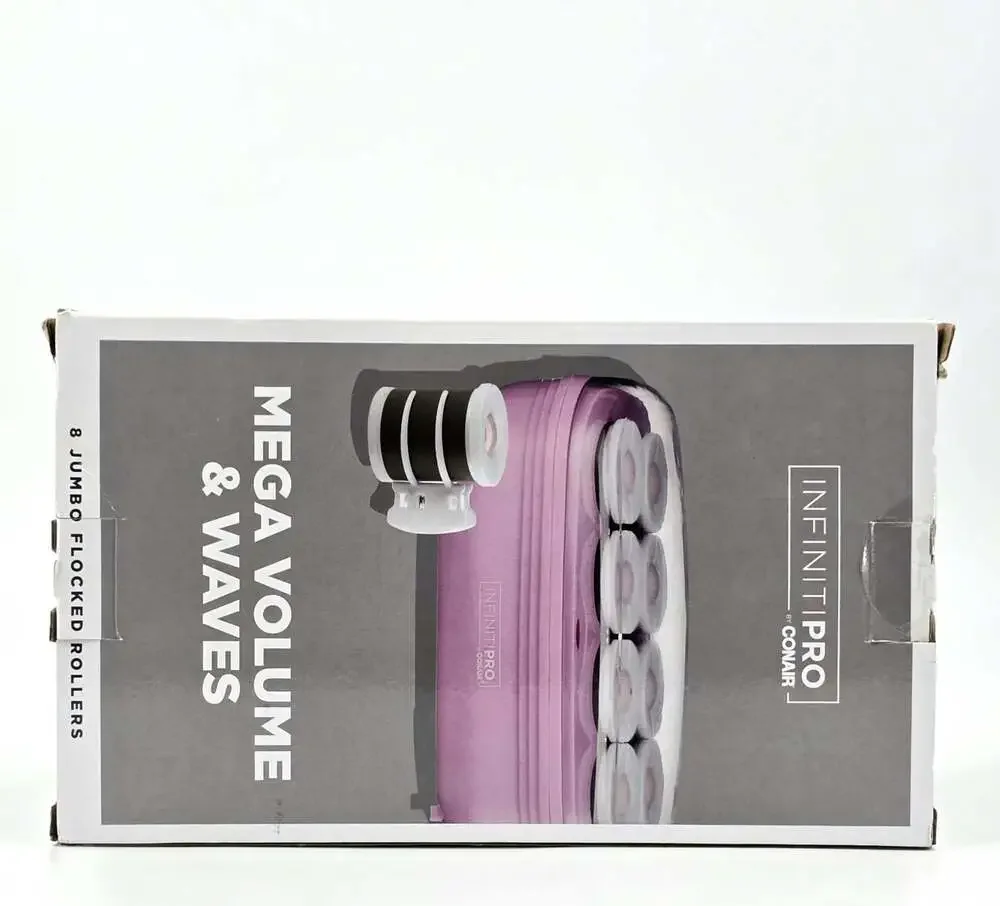 Conair Hot Rollers 8 Ceramic Flocked 2-Inch Heated Hair Rollers&Clips Some